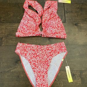NWT Summersalt Ruffle Plunge Bikini